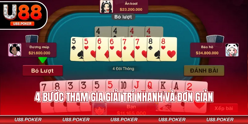 4 bước tham gia giải trí nhanh và đơn giản